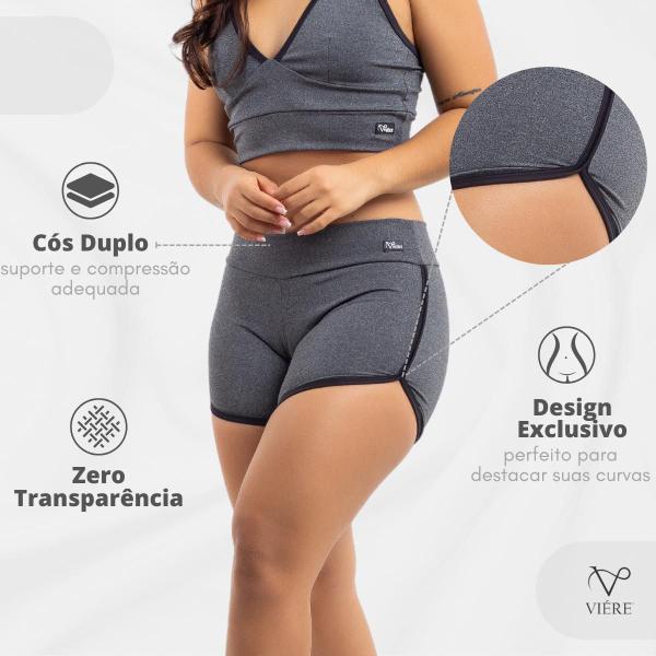 Imagem de Conjunto Top Academia e Short Fit Zero Transparência Viére