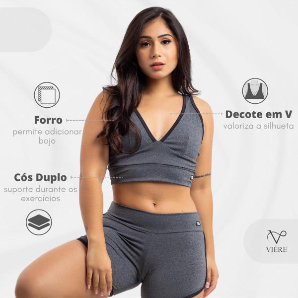 Imagem de Conjunto Top Academia e Short Fit Zero Transparência Viére