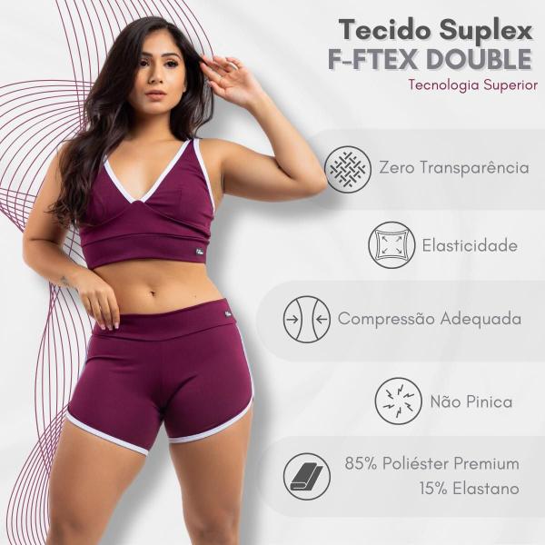 Imagem de Conjunto Top Academia e Short Fit Zero Transparência Viére