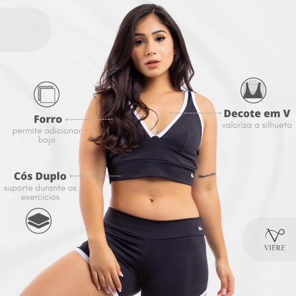 Imagem de Conjunto Top Academia e Short Fit Zero Transparência Viére