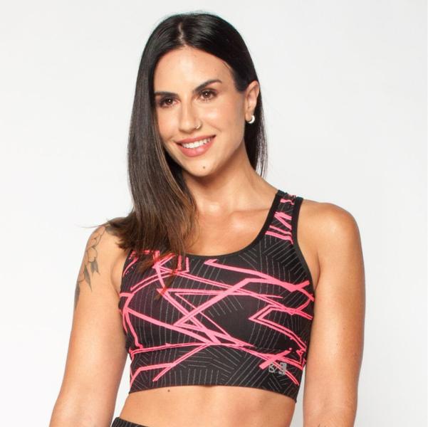 Conjunto Top e Bermuda BYG Energize - BYG Moda Fitness Imagem de Conjunto Top e Bermuda BYG Energize