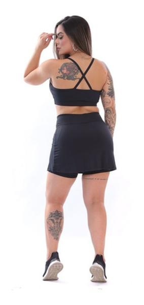 Imagem de Conjunto Top E Short Saia Com Bolso Para Corrida Fitness