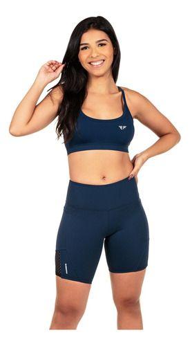 Imagem de Conjunto Top E Short Tela Com Bolso Para Corrida Fitness