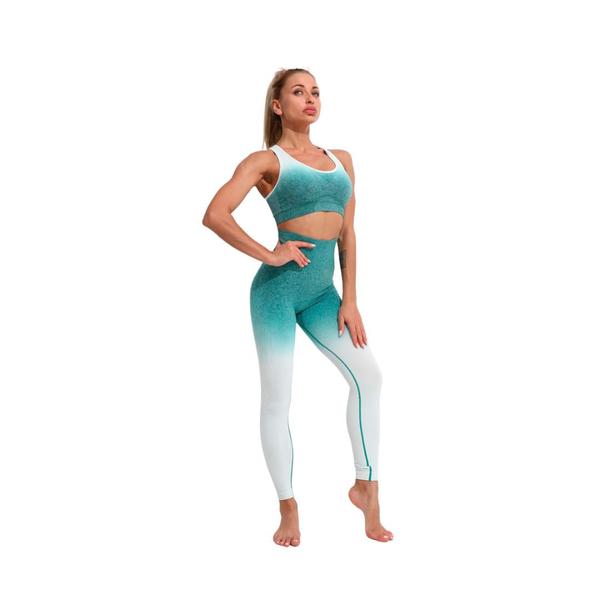 Imagem de Conjunto Top + Legging Hupana Cintura Alta Empina Bumbum Academia