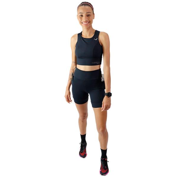 Imagem de Conjunto Top + Short Indrills Running com bolsos Corrida atletismo Academia Treino All Black