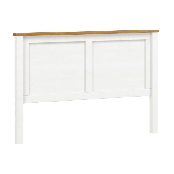 Imagem de Conjunto Topázio Branco/Carvalho Cabeceira p/ Cama Casal Box 1,60cm, 2 Mesa de Cabeceira, Cômoda Dupla 8 Gavetas Madeira Maciça Pinus - Finestra