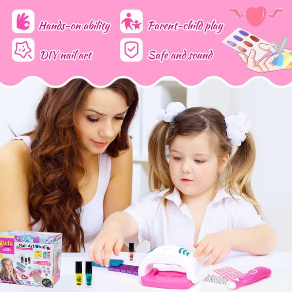 Imagem de Conjunto Toys Dikence Nail Polish Makeup Art Crafts Set para meninas de 4 a 12 anos