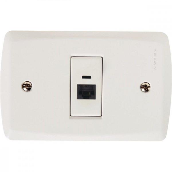 Imagem de Conjunto Tramontina Lux 4X2 Branco Com Placa (1 Tomada Rj45)  57145022