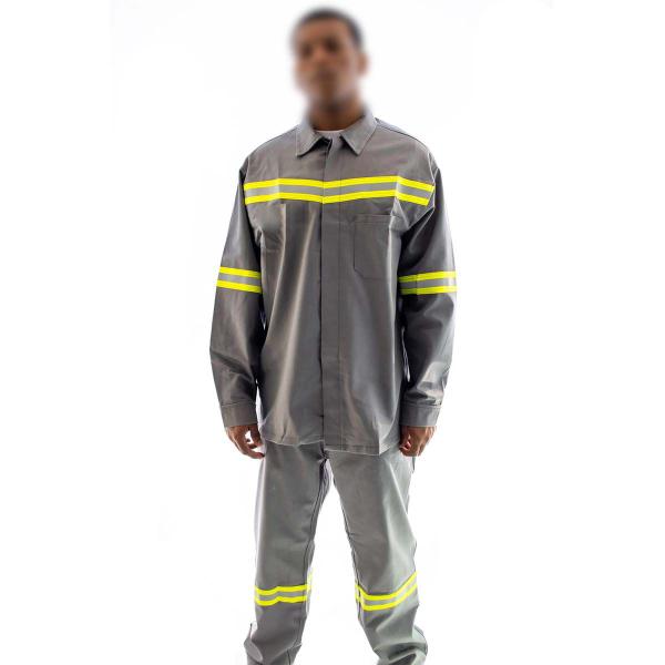 Imagem de Conjunto Uniforme EPI Faixa Refletiva Nr10 Segurança do Trabalho Mecanico Construção Eletricista Obra Serviço