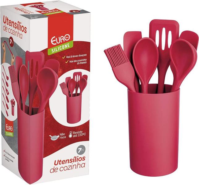 Imagem de Conjunto Utencílios de Cozinha em Silicone 7 Peças - Euro Home