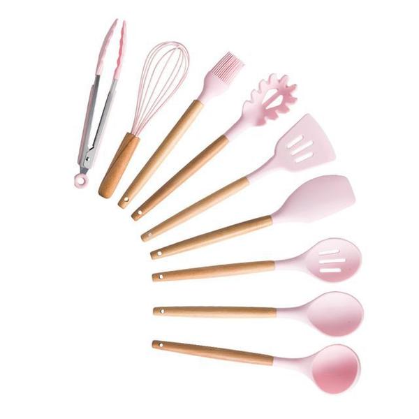 Imagem de Conjunto Utensílios De Cozinha Restaurante Silicone ROSA