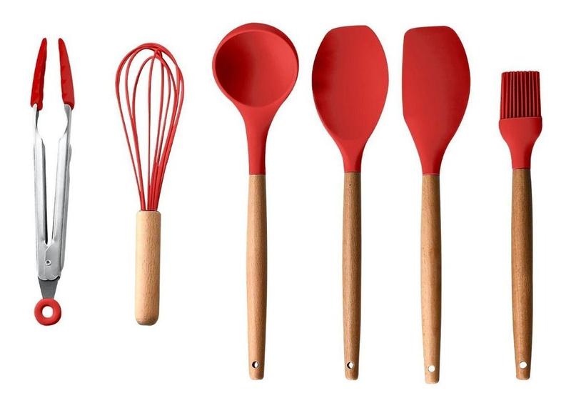 Imagem de Conjunto Utensílios De Cozinha Silicone Prático