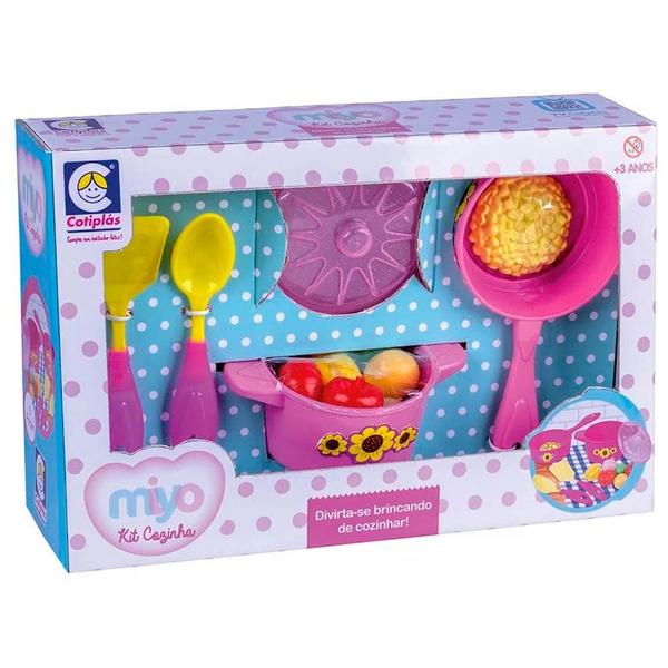 Imagem de Conjunto Utensílios Infantil - Miyo - Kit Cozinha - 12 Peças - Cotiplás