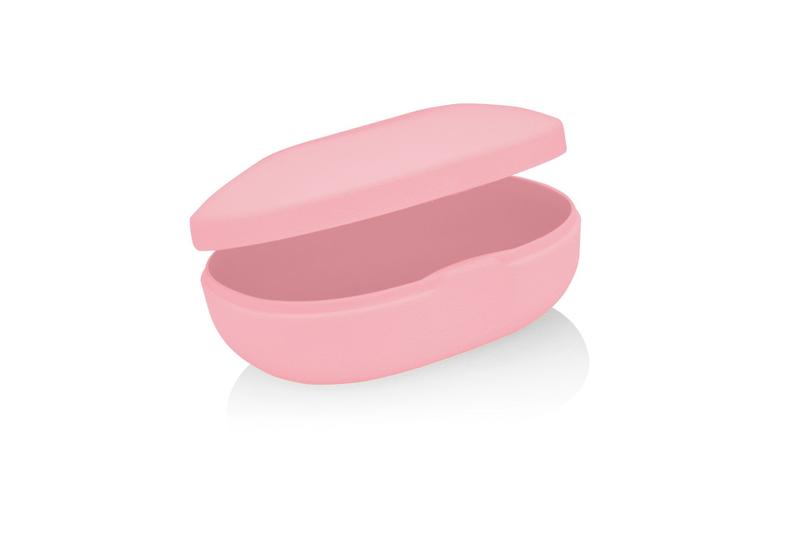 Imagem de Conjunto viagem rosa porta escova dente  e porta saboneteira saboneteira portátil  OU