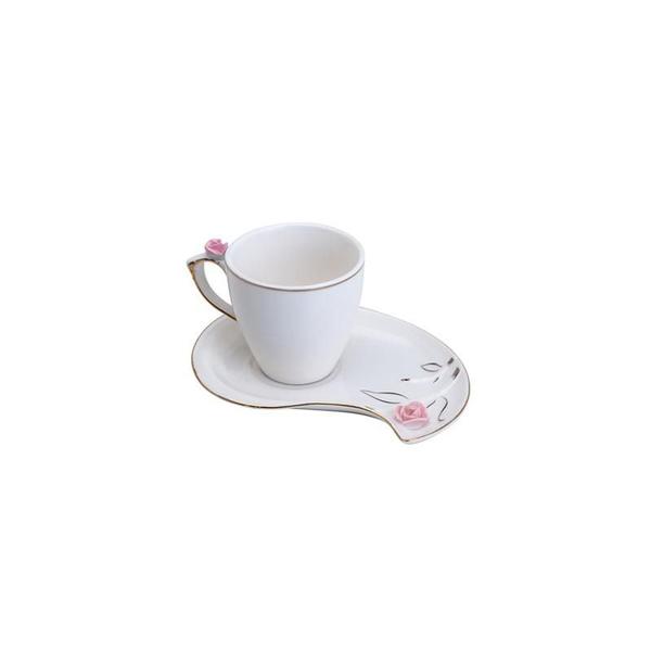 Imagem de Conjunto Wolff 6 Xícaras Café Porcelana Flower Plate Br 90ml