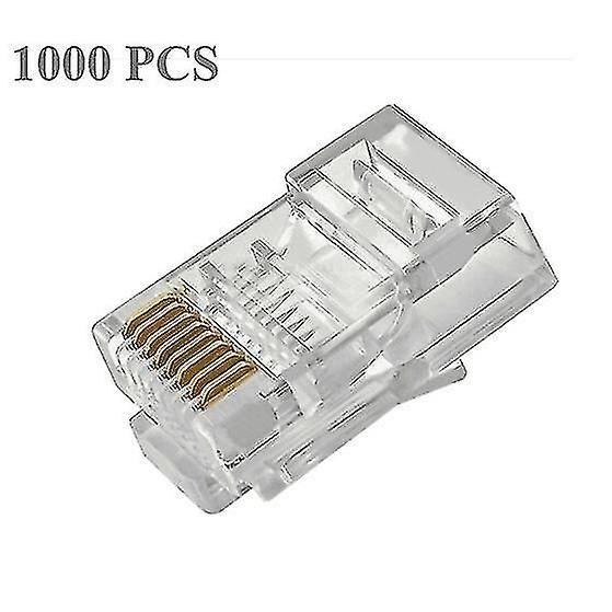 Conjuntos de acessórios de computador 1000pcs conector rj45 plug modular qualidade normal - HUOGUO Imagem de Conjuntos de acessórios de computador 1000pcs conector rj45 plug modular qualidade normal