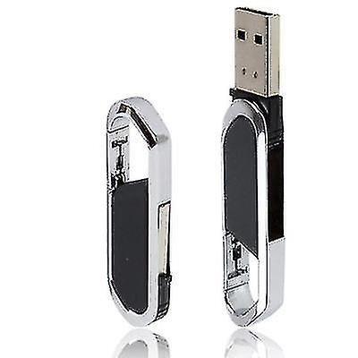 Imagem de Conjuntos de acessórios de computador 2gb chaveiros metálicos estilo usb 2.0 flash disk preto