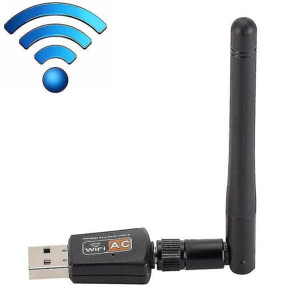 Conjuntos de acessórios de computador 600mbps 2.4ghz+5hz ac dual band usb wifi adaptador com antena - HUOGUO Imagem de Conjuntos de acessórios de computador 600mbps 2.4ghz+5hz ac dual band usb wifi adaptador com antena