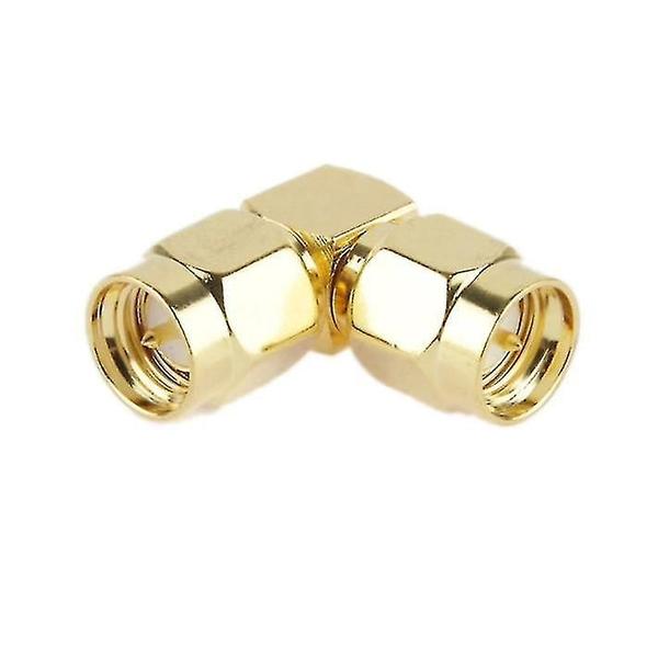 Conjuntos de acessórios de computador adaptador sma macho para sma macho banhado a ouro com ângulo de 90 graus - HUOGUO Imagem de Conjuntos de acessórios de computador adaptador sma macho para sma macho banhado a ouro com ângulo de 90 graus