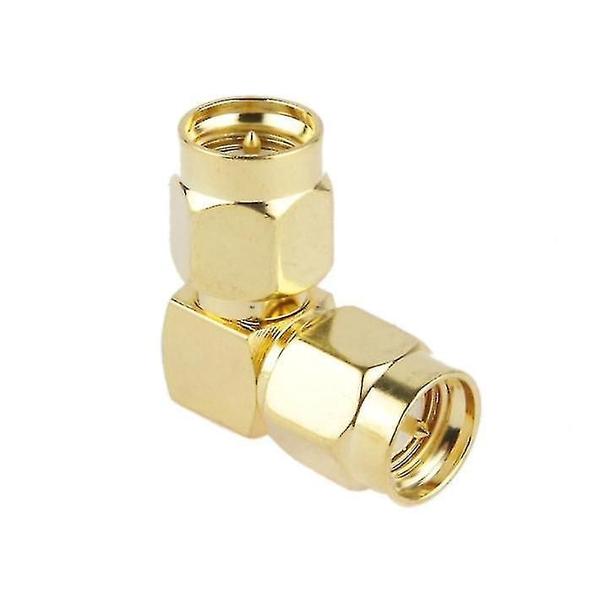 Conjuntos de acessórios de computador adaptador sma macho para sma macho banhado a ouro com ângulo de 90 graus - HUOGUO Imagem de Conjuntos de acessórios de computador adaptador sma macho para sma macho banhado a ouro com ângulo de 90 graus