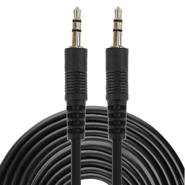 Imagem de Conjuntos de acessórios de computador cabo auxiliar 3,5 mm macho mini plugue cabo de áudio estéreo comprimento: 10m preto+conector banhado a ouro