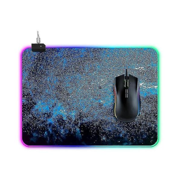 Imagem de Conjuntos de acessórios de computador computador azul iluminado mouse pad tamanho: 35x25x0.4cm