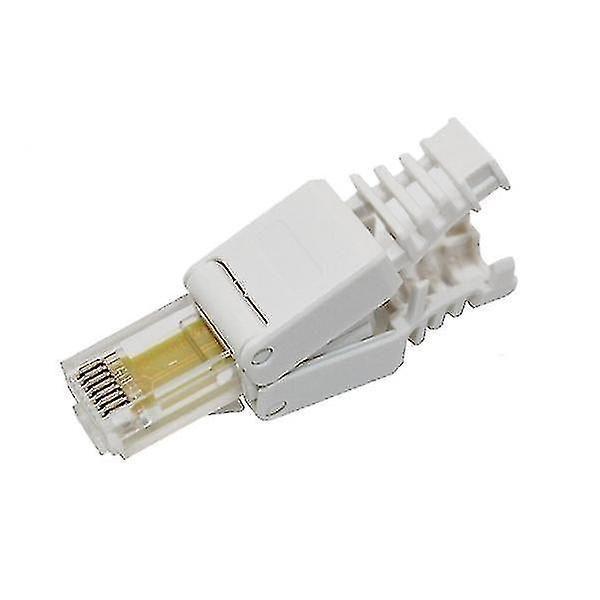 Imagem de Conjuntos de acessórios de computador conector rj-45 de crimpagem sem ferramentas plugue modular versão curta utp cat6