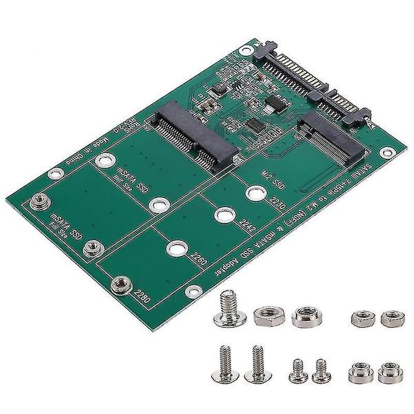 Imagem de Conjuntos de acessórios de computador m.2 ngff msata ssd para sata iii 7+conversor de adaptador de 15 pinos