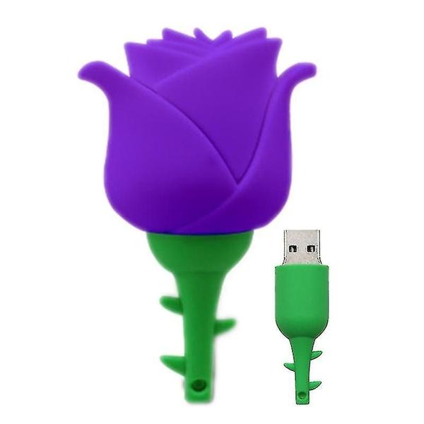 Imagem de Conjuntos de acessórios de computador microdrive 128gb usb 2.0 creative rose u disco roxo