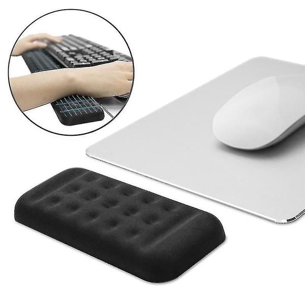 Imagem de Conjuntos de acessórios de computador teclado mecânico descanso de pulso espuma de memória mouse pad tamanho: preto de mão única