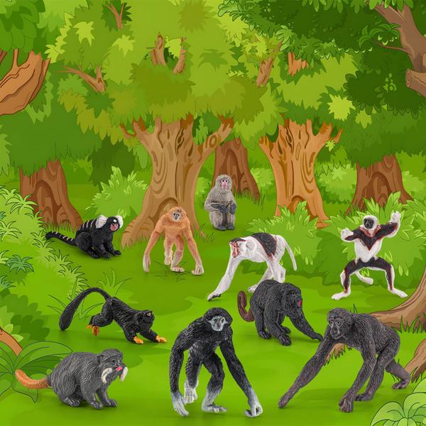 Imagem de Conjuntos de brinquedos para modelos de animais Fantarea Wild Life Jungle, 10 unidades