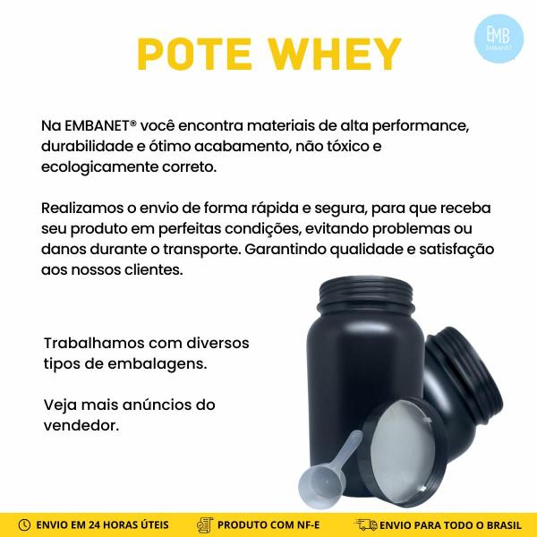 Imagem de Conjuntos de Pote 900g Para Armazenamento de Whey 5und