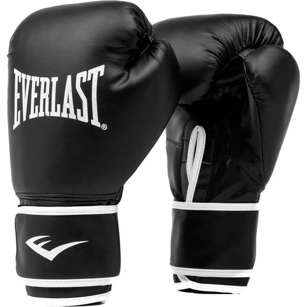 Imagem de Conjuto de Boxe Everlast Core2 Training Preto Luva Bandagem e Bucal