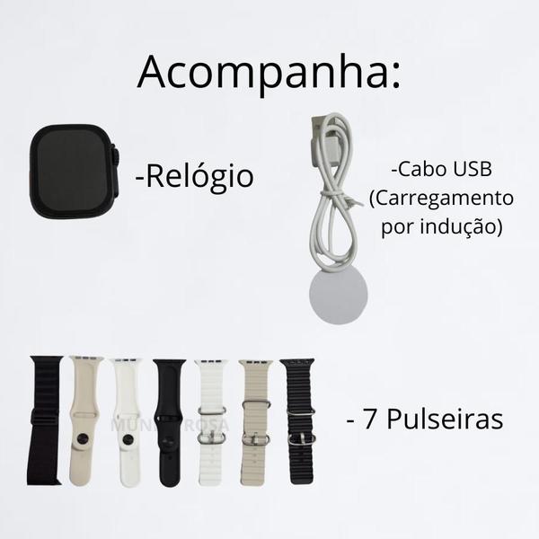 Imagem de Conquiste Seus Sonhos com o Smartwatch Series 9 Ultra + 7 Pulseiras