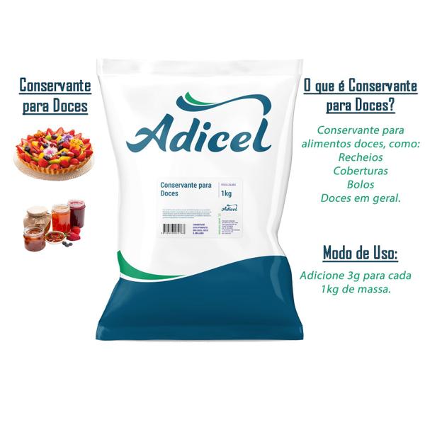 Conservante Para Doces Adicel - 1Kg - Adicel Ingredientes Imagem de Conservante Para Doces Adicel - 1Kg