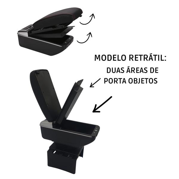 Imagem de Console Apoio De Braço Universal Entrada Usb Preto Vermelho