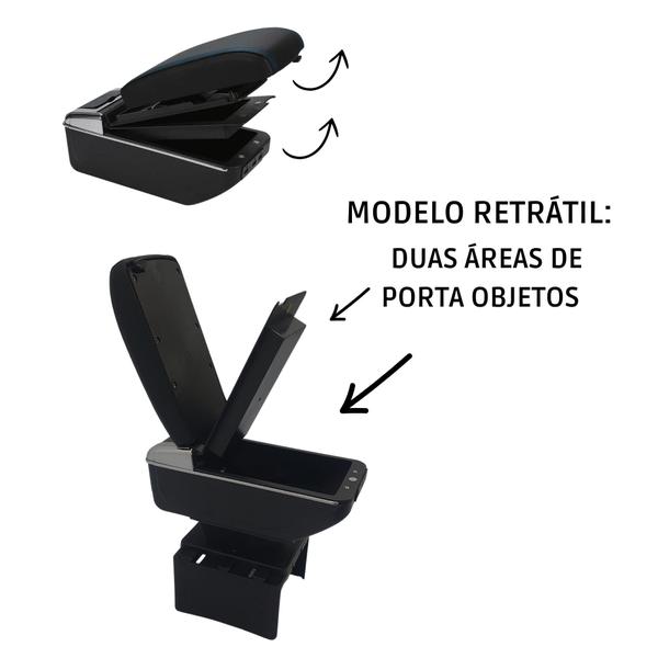 Imagem de Console Apoio De Braço Universal Veicular Entrada Usb Azul