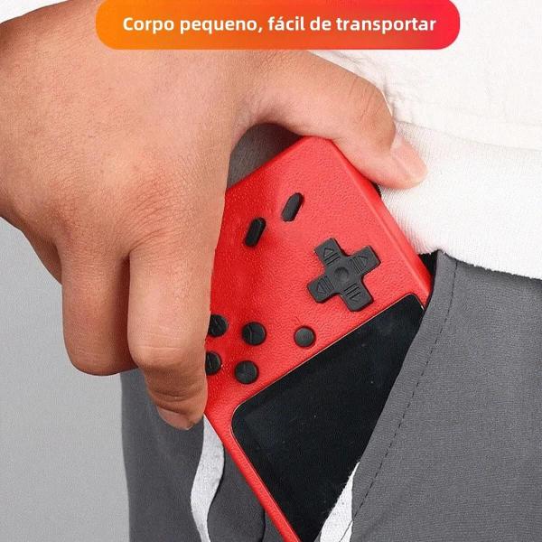 Imagem de Console de Jogos Portátil Retrô Vermelho para Crianças - 400 Jogos - Conexão com TV