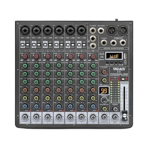 Imagem de Console De Mixagem DJ Profissional De 8 Canais Bluetooth Interface USB TKL Z-8 DSP Party Stage