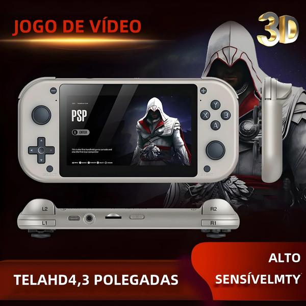 Imagem de Console de Vídeo Game Portátil Boyhom M17 Retro - 64GB, Tela IPS 4,3", Sistema Linux