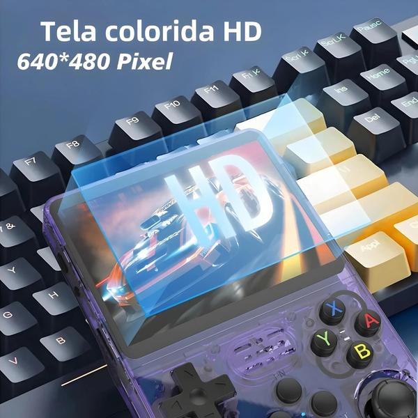 Imagem de Console De Videogame Portátil Retrô De 64 GB Com Tela IPS De 3,5 Polegadas 15000 Jogos Mini Sistema