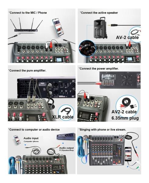 Imagem de Console Mesa De Som 8 Canais Para Igreja Eventos Show Le-711