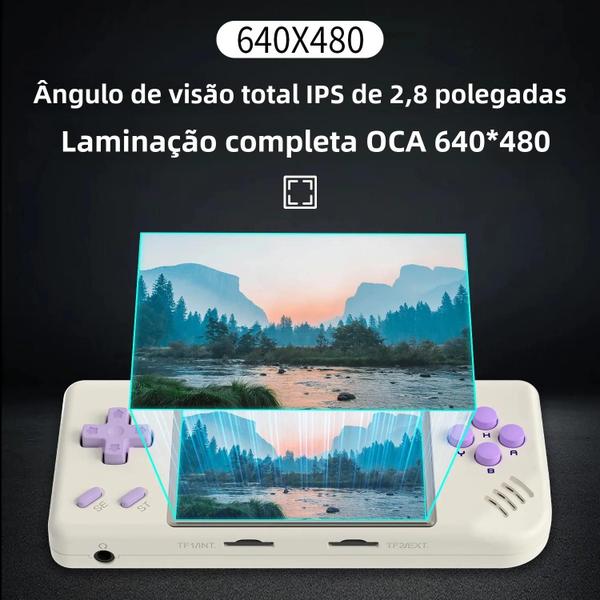 Imagem de Console Portátil Anbernic RG28XX - 64GB, Tela IPS de 2,83", 3100mAh e Saída HDMI