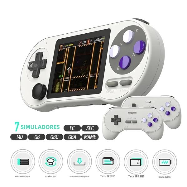 Imagem de Console Portátil Infantil Data Frog - Tela IPS 3" com 6000 Jogos Retrô