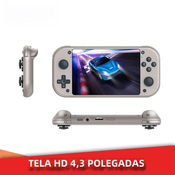 Console Portátil Retrô com Tela LCD de 4,3" - Mais de 20.000 Jogos Integrados Imagem de Console Portátil Retrô com Tela LCD de 4,3" - Mais de 20.000 Jogos Integrados