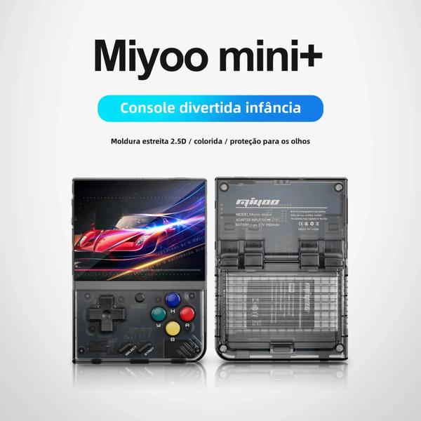 Imagem de Console Portátil Retrô Miyoo Mini Plus - Tela IPS, Sistema Linux e Jogos Clássicos