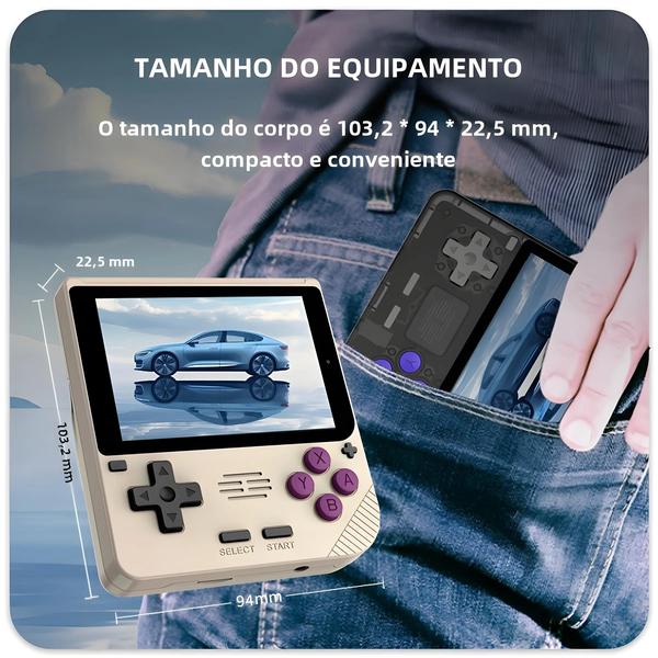 Imagem de Console Portátil Retrô Powkiddy V10 Infantil - Tela 3,5" IPS