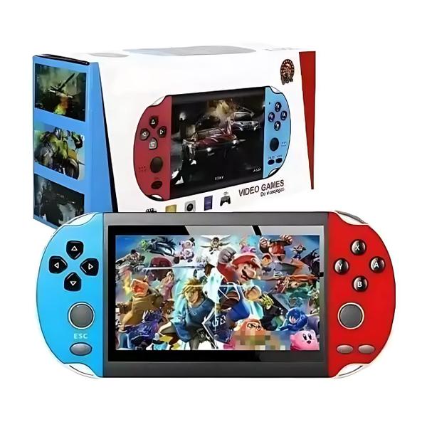 Console Portátil Retrô X7 com Tela de 5.1'' - Diversão Clássica em Suas Mãos Jogos Clássicos e Design Compacto! - Unity Imagem de Console Portátil Retrô X7 com Tela de 5.1'' - Diversão Clássica em Suas Mãos Jogos Clássicos e Design Compacto!