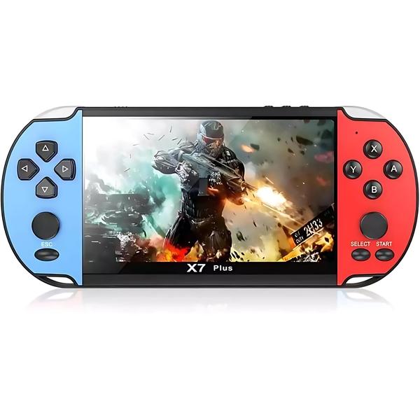 Console Portátil Retrô X7 com Tela de 5.1'' - Diversão Clássica em Suas Mãos Jogos Clássicos e Design Compacto! - Unity Imagem de Console Portátil Retrô X7 com Tela de 5.1'' - Diversão Clássica em Suas Mãos Jogos Clássicos e Design Compacto!