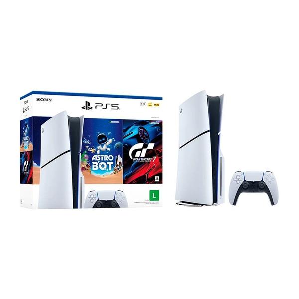 Console Sony PlayStation 5, Com Leitor de Discos, SSD 1TB, Controle Sem Fio DualSense + 2 ...